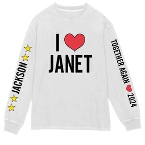 Janet Jackson I Love Janet 2024 Longsleeve, Size M, New w/o Tag MSRP $90